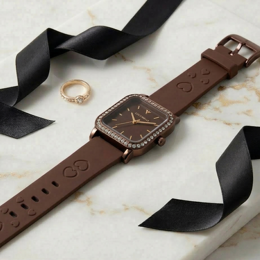 The Sweetheart Chic: Pastel & Gold Square Watch Collection
