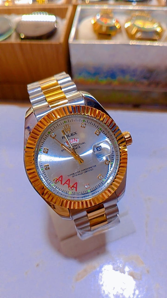 Luxury Presidential Day-Date Gold Watch – Rolex Diamond Dial Men's Watch